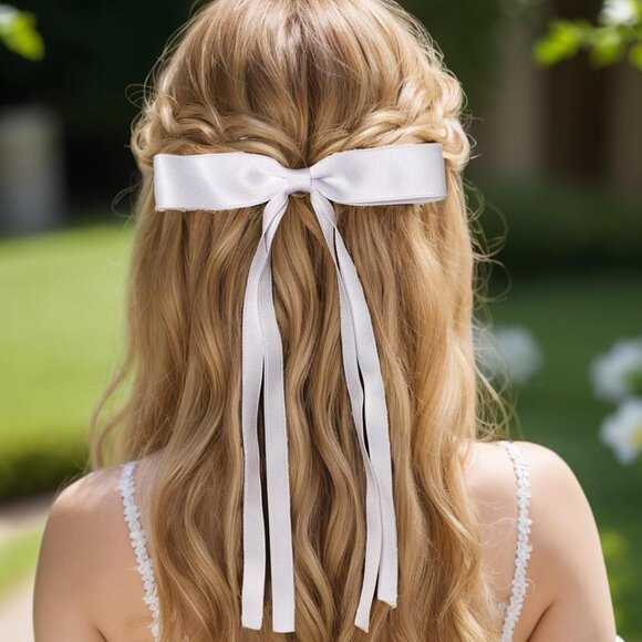 Hair Clips and Barrettes 12pcs Ribbon Tassel Accessories for Women - Picture 3 of 9